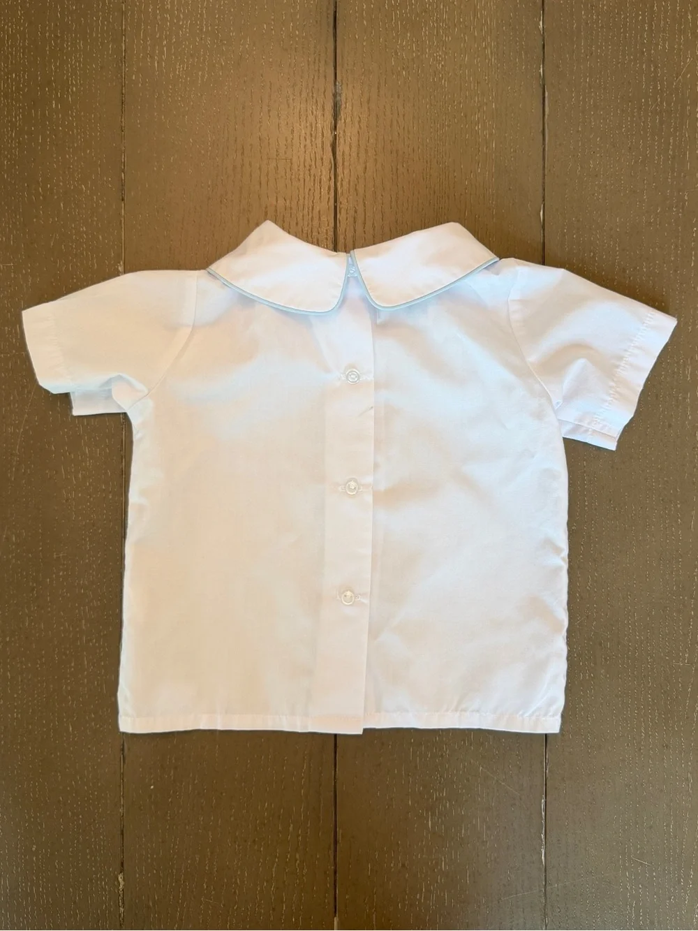 Beaufort Bonnet Boys’ Peter Pan Collar White Short-Sleeve Dress Shirt • Size 3T